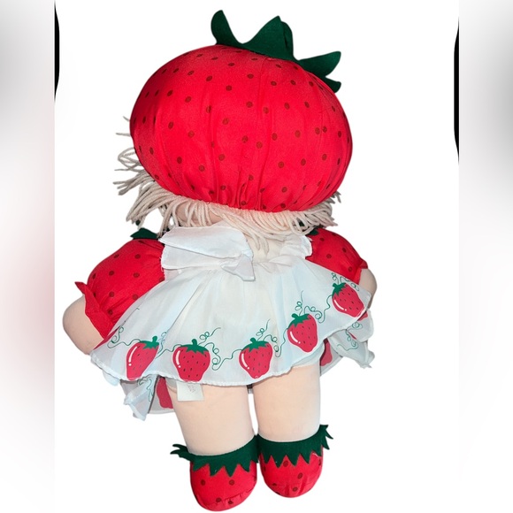 Vtg 1992 Dolly Mine Red White Strawberry Shortcake Plush Doll 18” - Picture 3 of 5